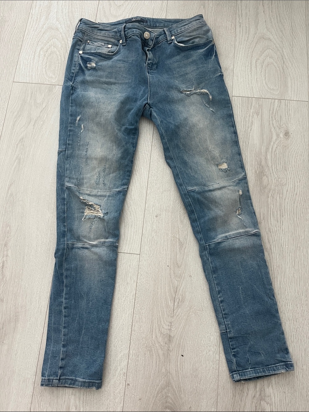 Liu Jo Women's Skinny Distressed Blue Jeans